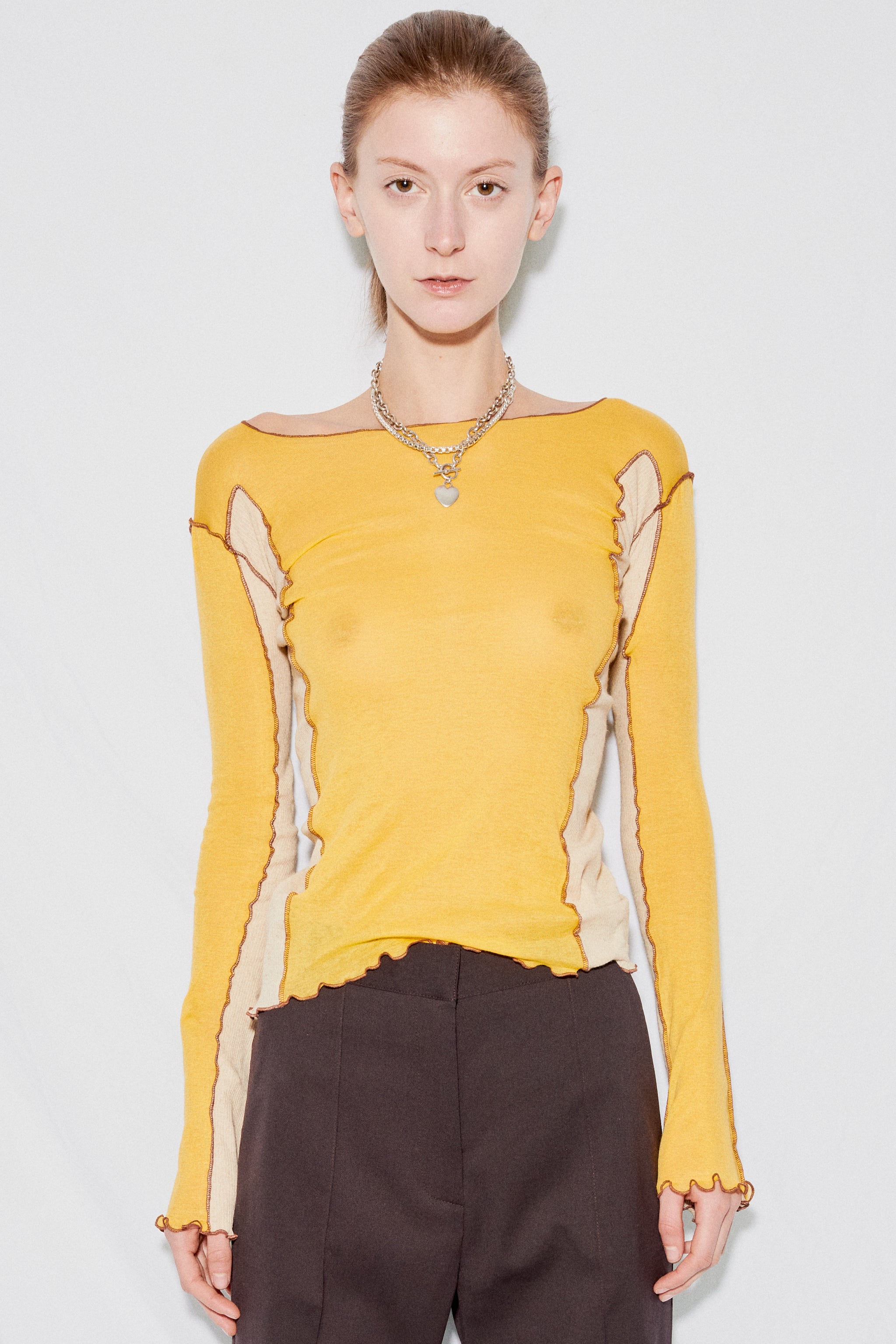Baserange Vein Long Sleeve Tee In Bow Blue