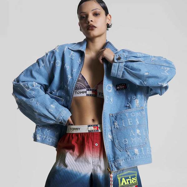 Tommy Jeans x Aries Laser Denim Jacket - Washed Blue | Garmentory