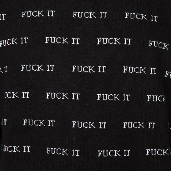 HUF FUCK IT JACQUARD SWEATER / BLACK | Garmentory