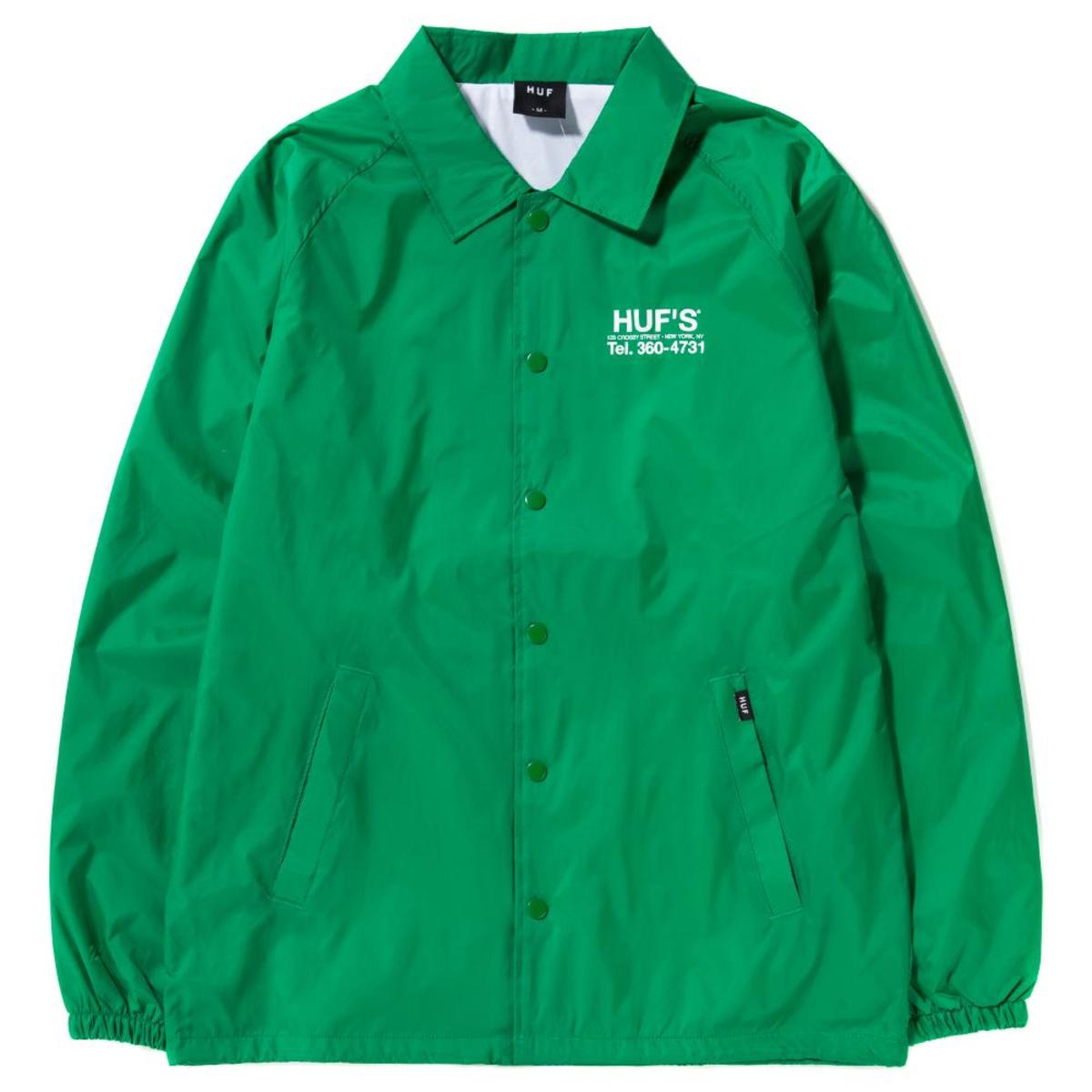 HUF HUFS PIZZA COACHES JACKET / GREEN | Garmentory