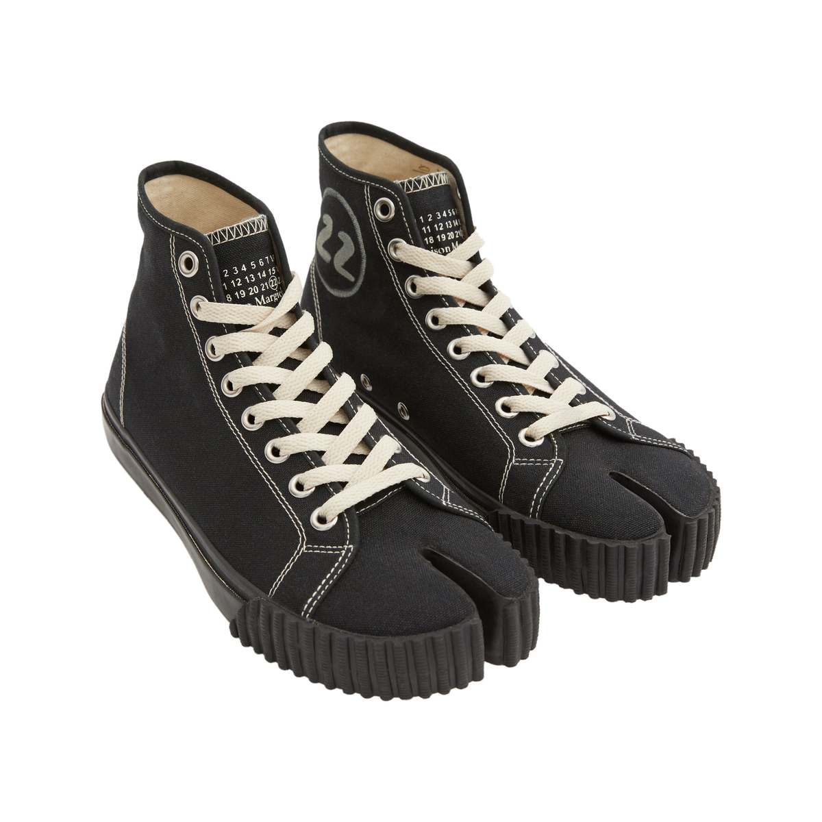 Tabi Canvas High-Top Sneakers - Black | Garmentory