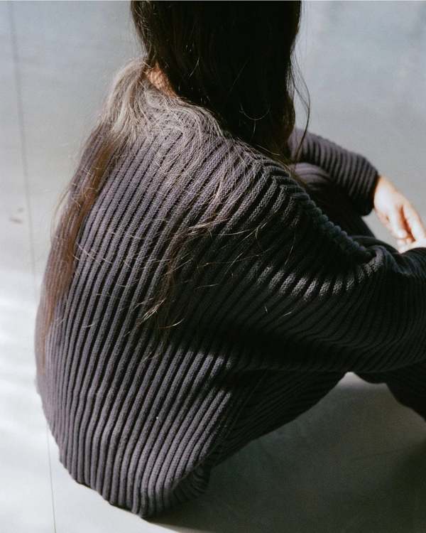 Baserange Kai Sweater - Navy | Garmentory