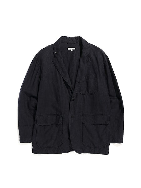 ジャケット・アウター Engineered Garments Loiter Jacket Linen Loiter-Jacket---Navy-Linen-