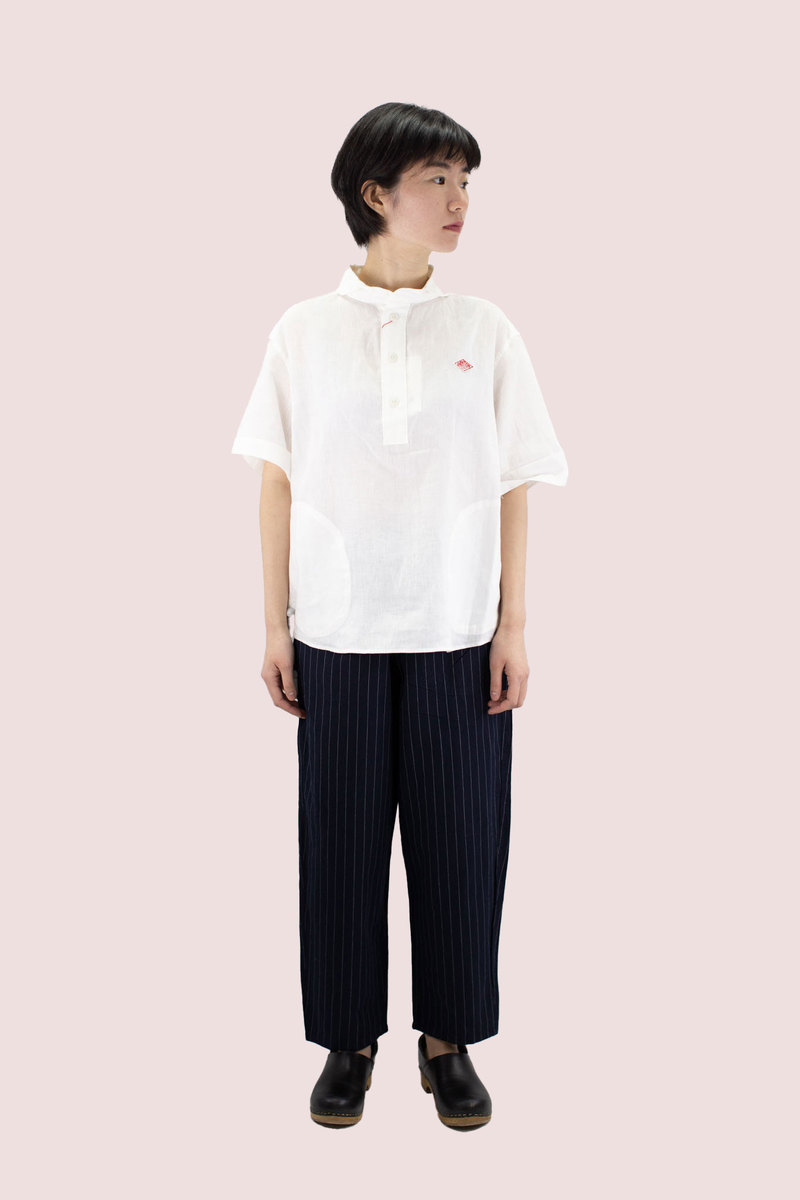 パンツ DANTON COTTON LINEN WEATHER EASY PANTS Danton - Cotton Linen Twill Easy Pants in Ecru – gravitypope