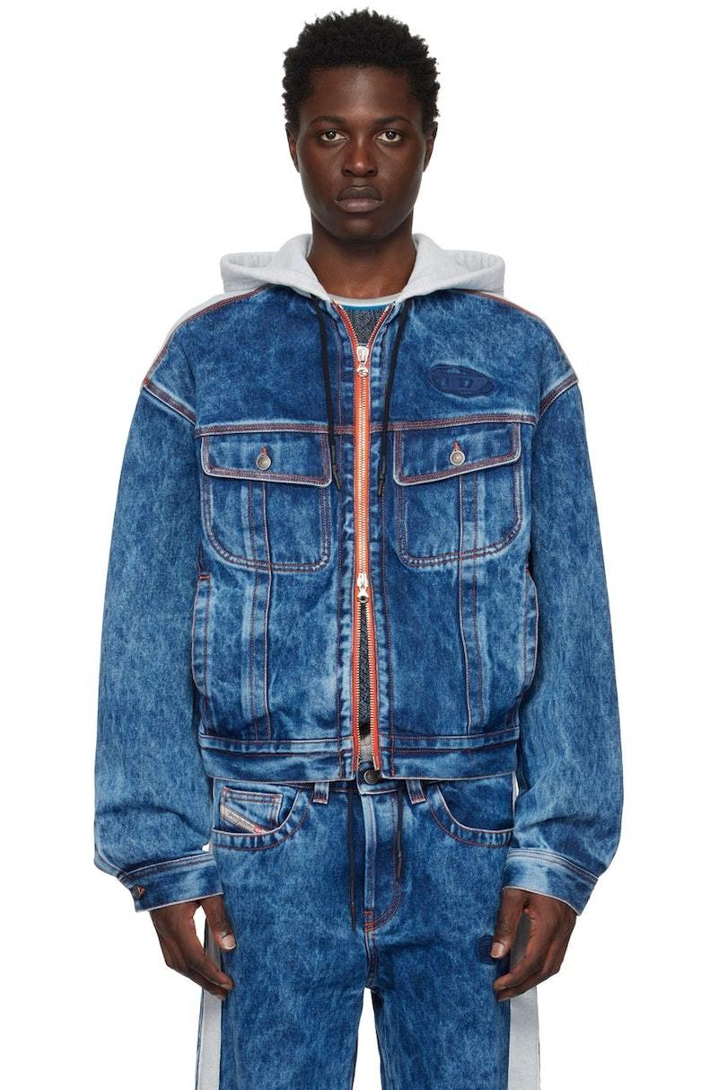 Diesel D-Lill-One Denim Jacket - Medium Blue | Garmentory
