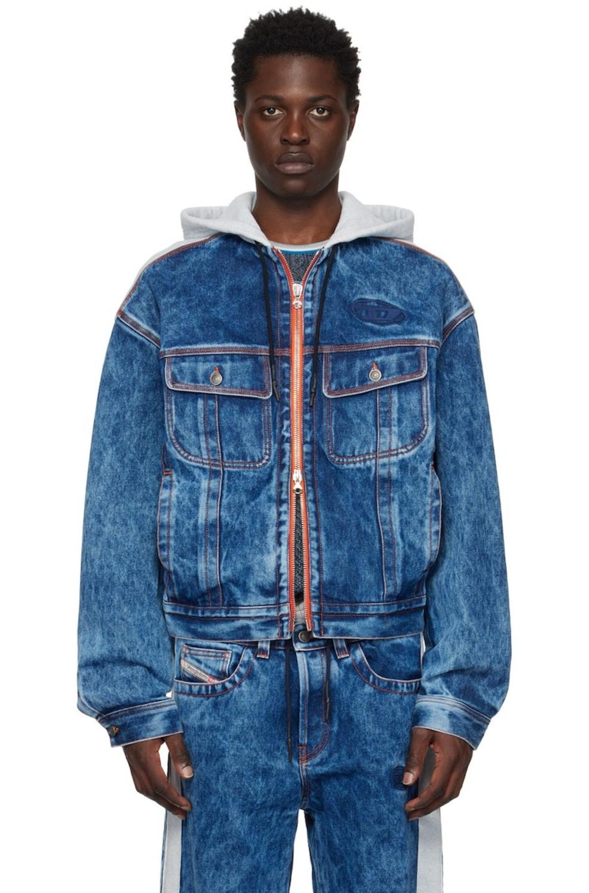 Diesel D-Lill-One Denim Jacket - Medium Blue | Garmentory