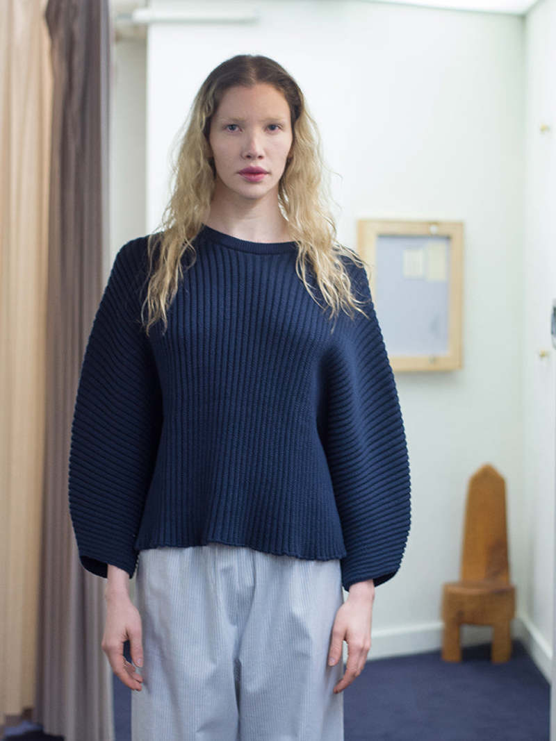 Baserange Kai Sweater - Navy | Garmentory