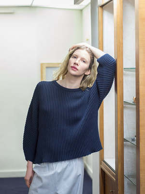Baserange Kai Sweater - Navy | Garmentory