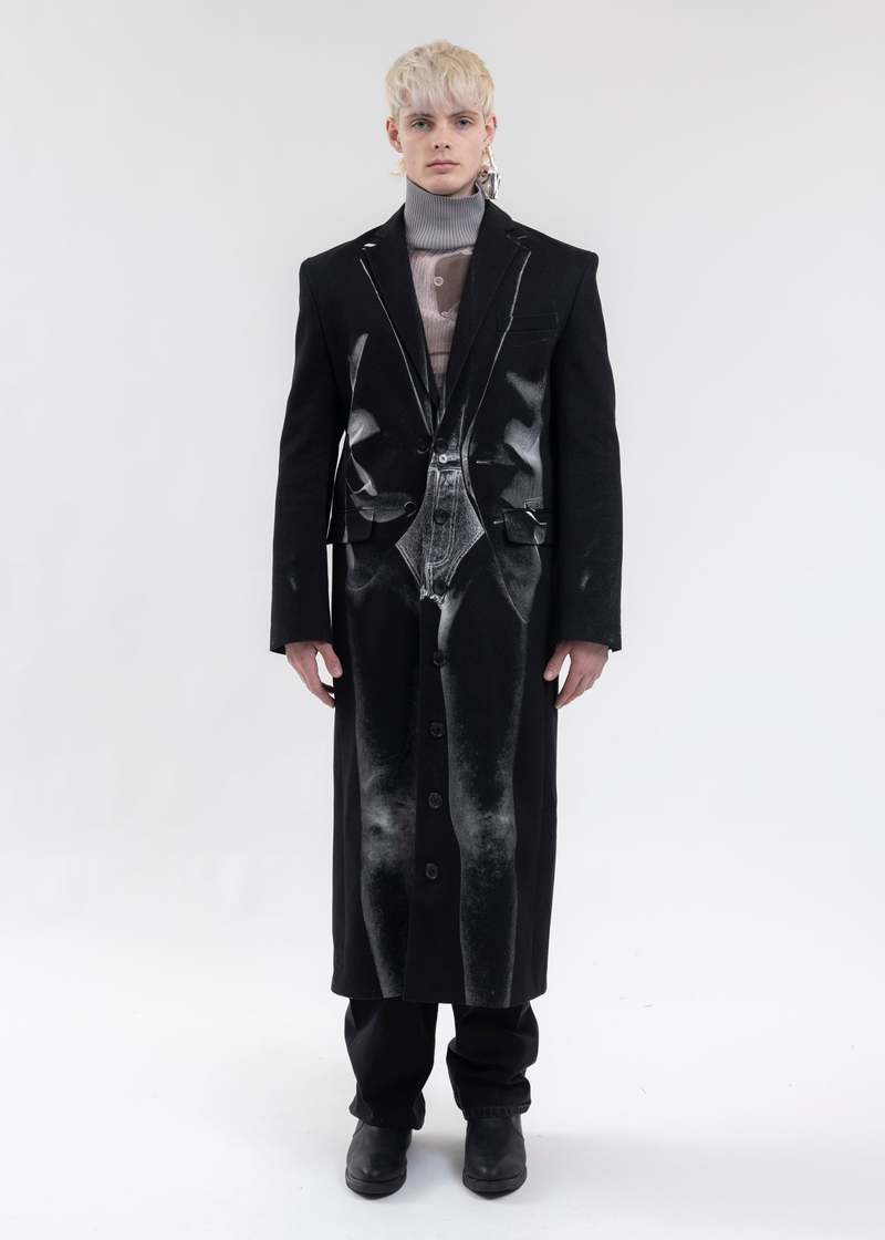 Y/project Jean Paul Gaultier Edition TROMPE L'OEIL JANTY MAXI COAT