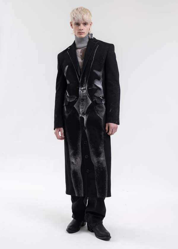 Y/project Jean Paul Gaultier Edition TROMPE L'OEIL JANTY MAXI COAT
