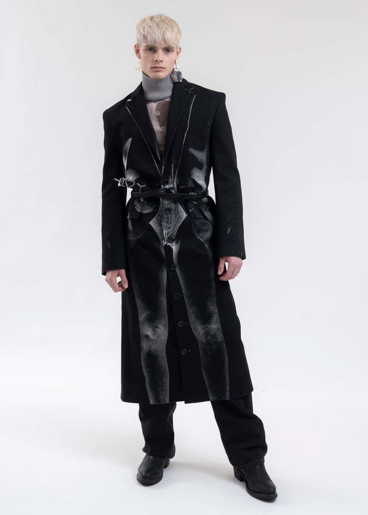 Y/project Jean Paul Gaultier Edition TROMPE L'OEIL JANTY MAXI COAT