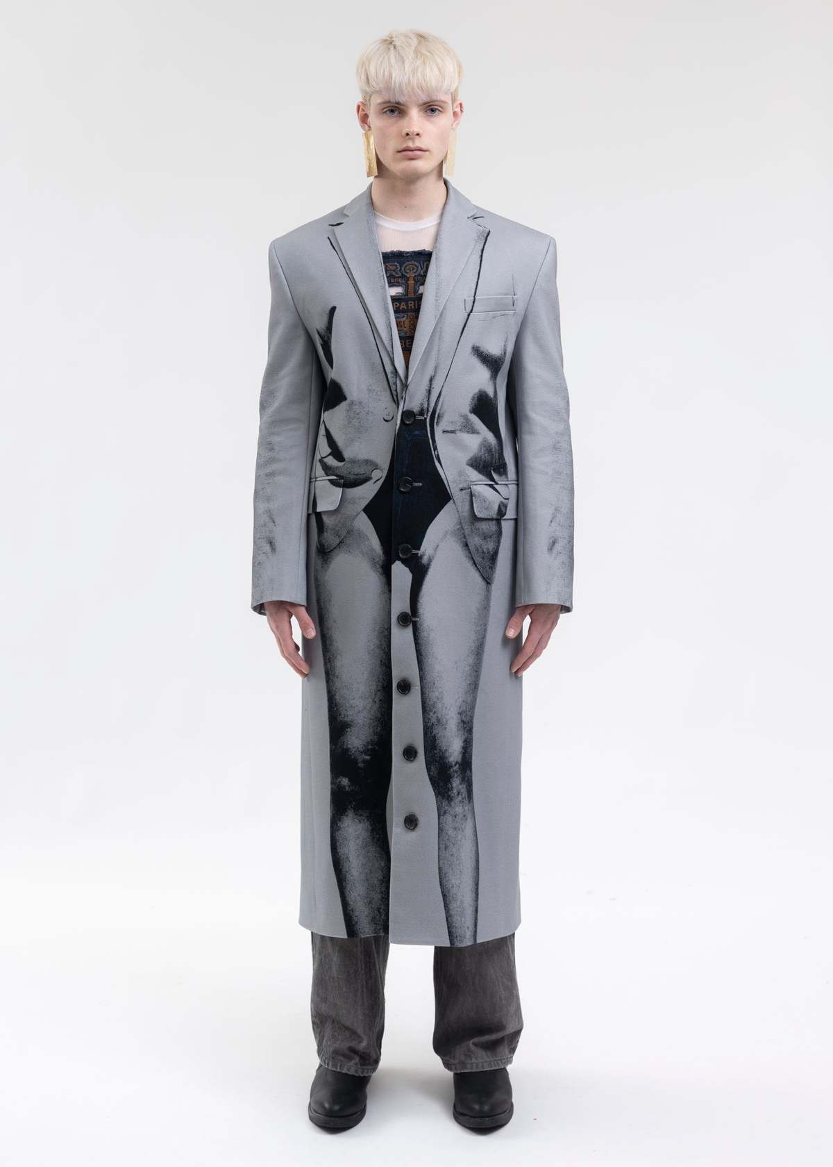 Y/project GREY Jean Paul Gaultier Edition TROMPE L'OEIL JANTY MAXI