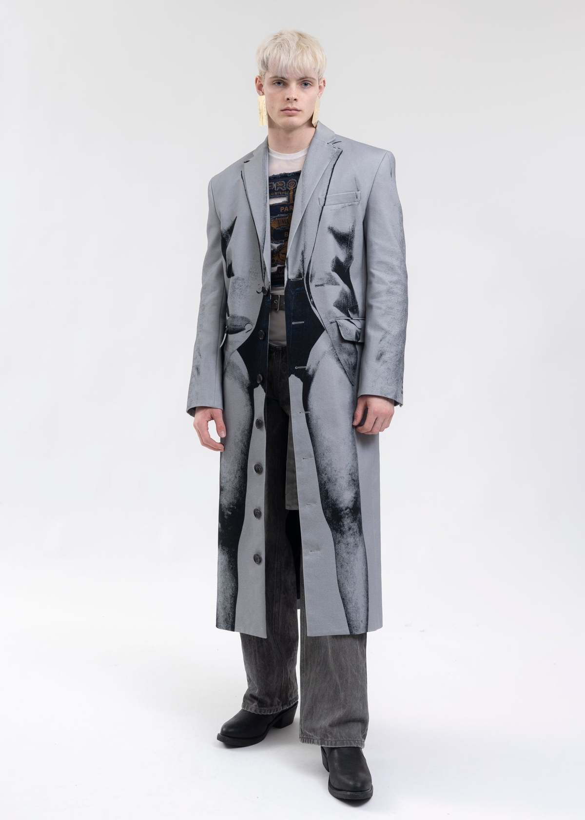 Y/project GREY Jean Paul Gaultier Edition TROMPE L'OEIL JANTY MAXI