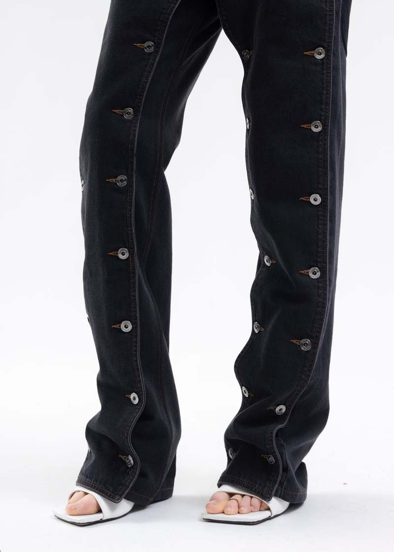 Y/project CLASSIC BUTTON PANEL JEANS - BLACK | Garmentory Y/project CLASSIC BUTTON PANEL JEANS - BLACK | Garmentory