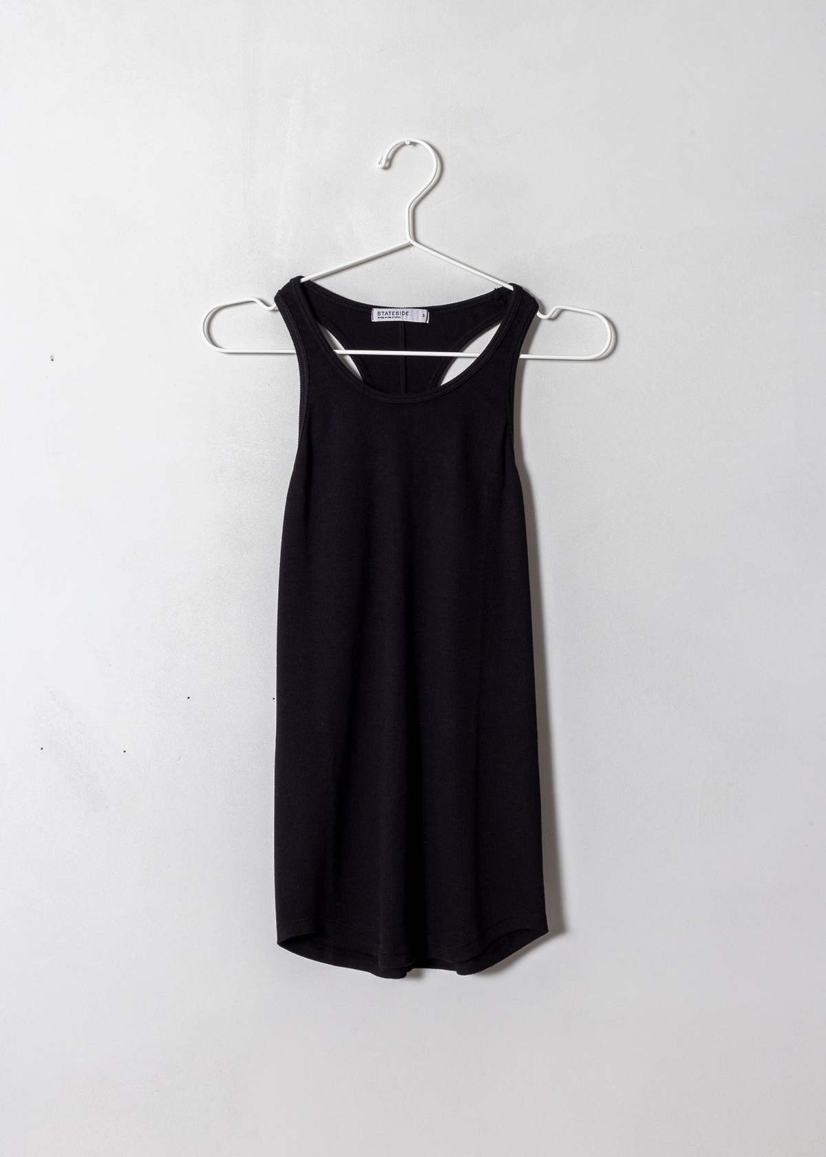 Stateside 2x1 Rib 90's Tank in Black main image 0