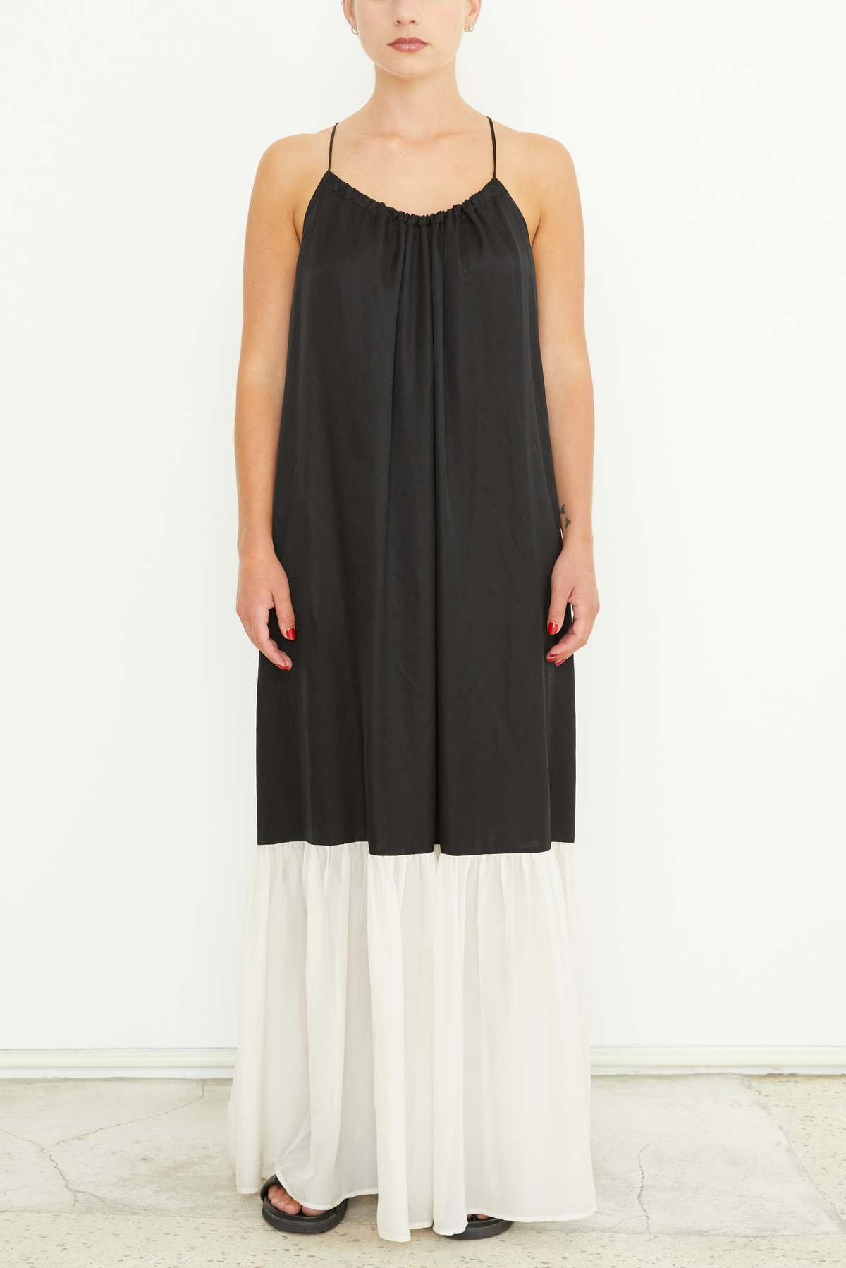 Brazeau Tricot Andrea with Chiffon - Black/Creme - Image 3 of 5