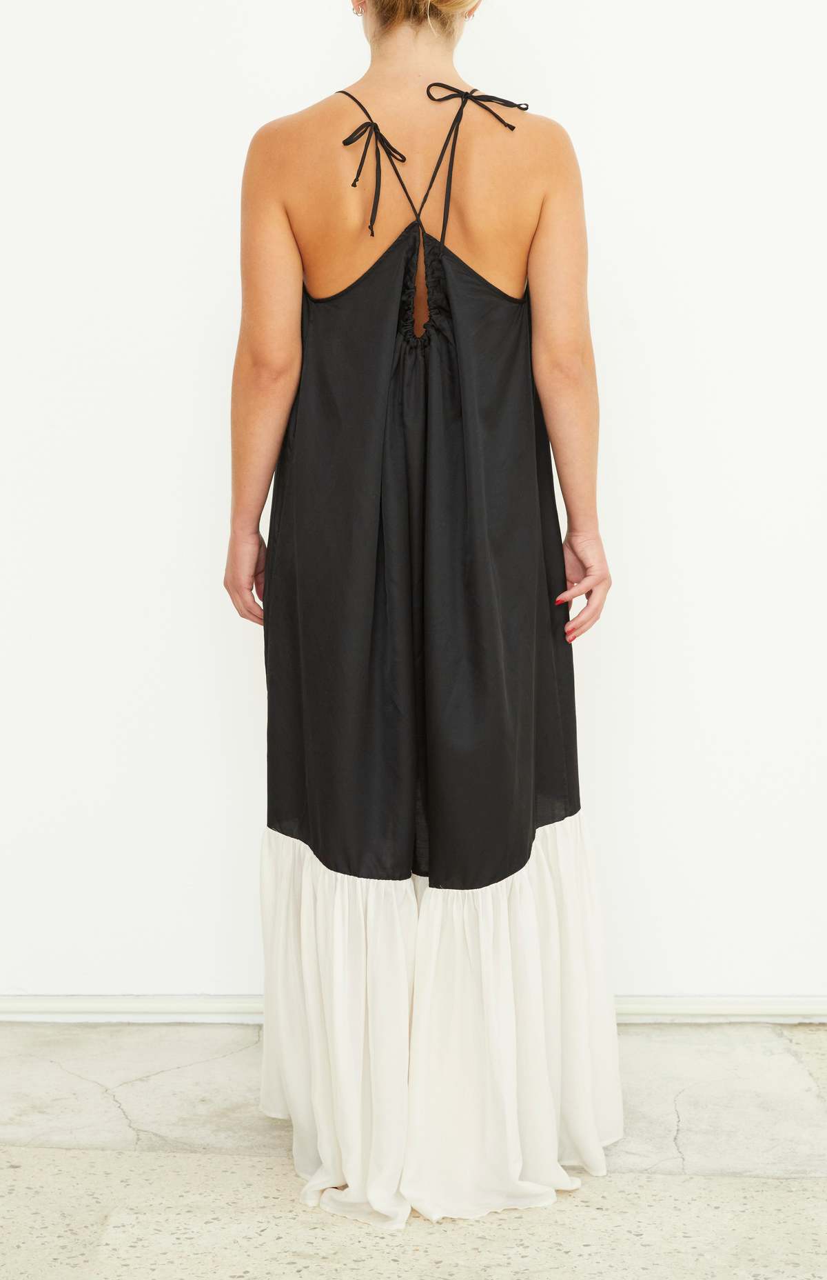 Brazeau Tricot Andrea with Chiffon - Black/Creme - Image 4 of 5