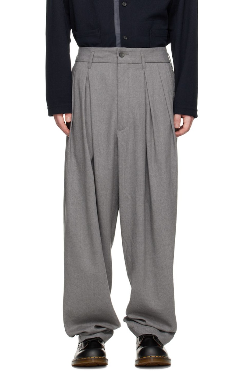 パンツ BEAMS JAPAN BONTAN SLACKS CHARCOAL.GREY BEAMS JAPAN BEAMS JAPAN BONTAN