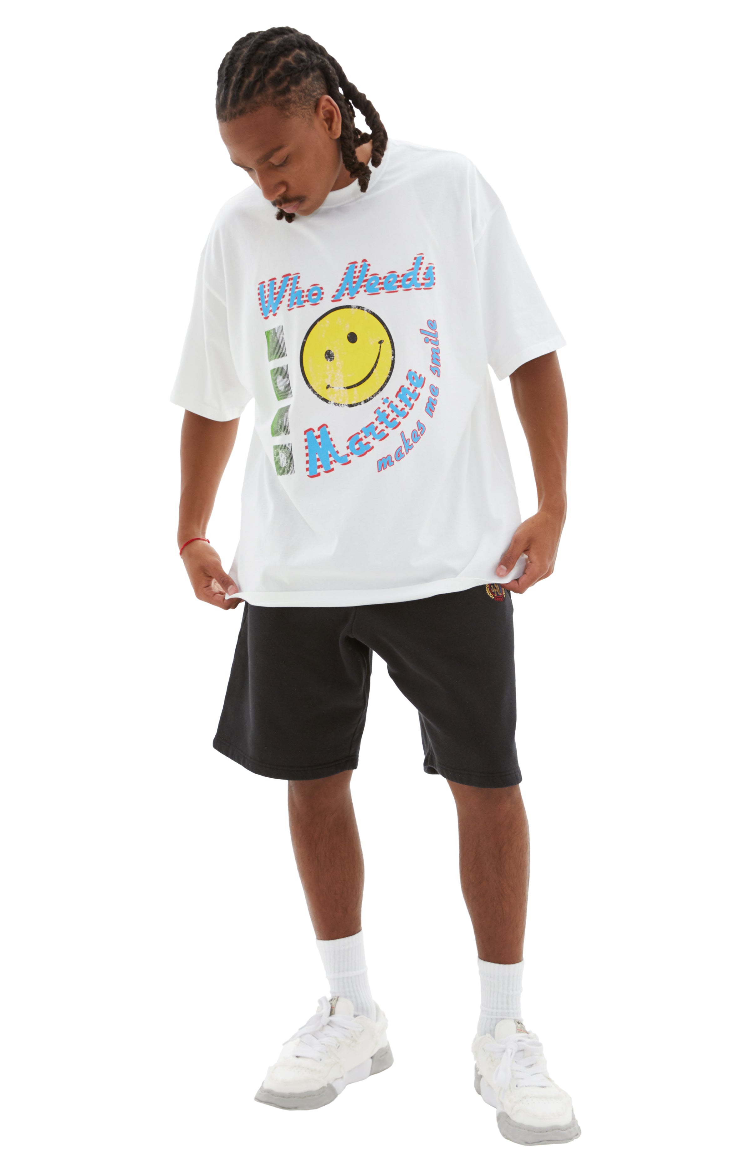 【関税込み】Martine Rose マルチカラー シュランケン Tシャツ Oversized-T-shirt--White-Acid-