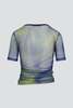 DRAE Mesh Shirt - Blue Glitch Print - Thumbnail 10