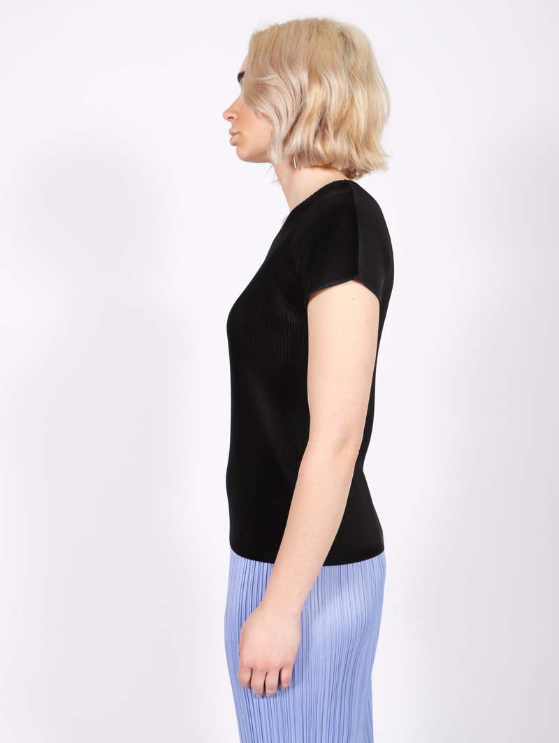 Pleats Please by Issey Miyake Mist Basics T-Shirt - Black