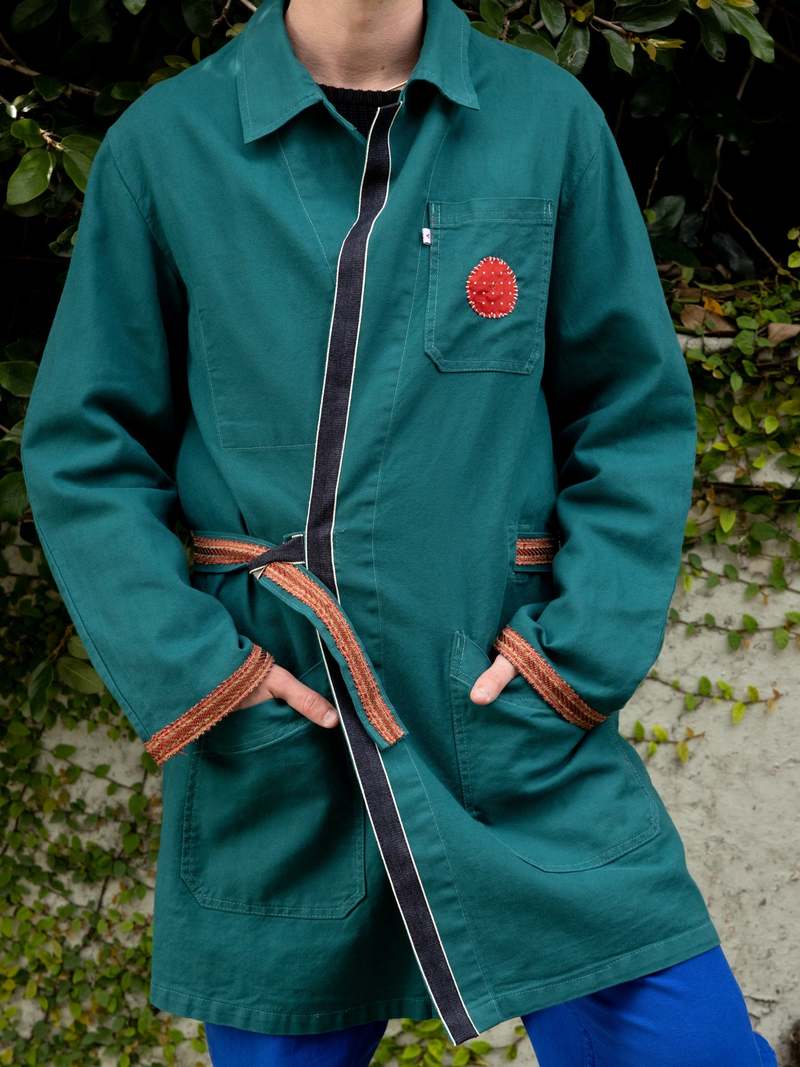 90s French ヴィンテージWork Atelier LOGO Coat Vintage FRENCH WORKWEAR LAB COAT | Garmentory