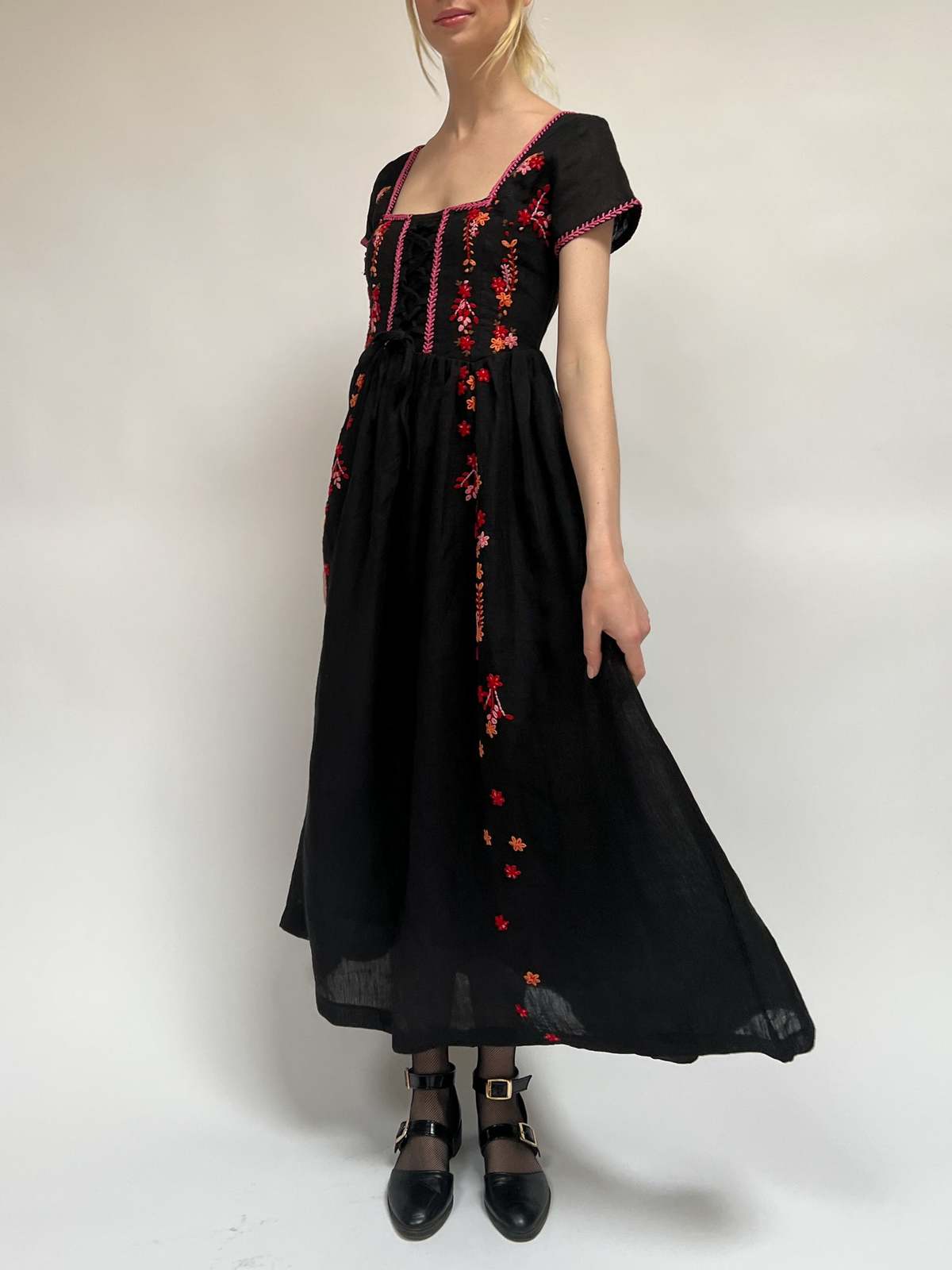 Tach Clothing Raffaella Hand Embroidered Dress Garmentory