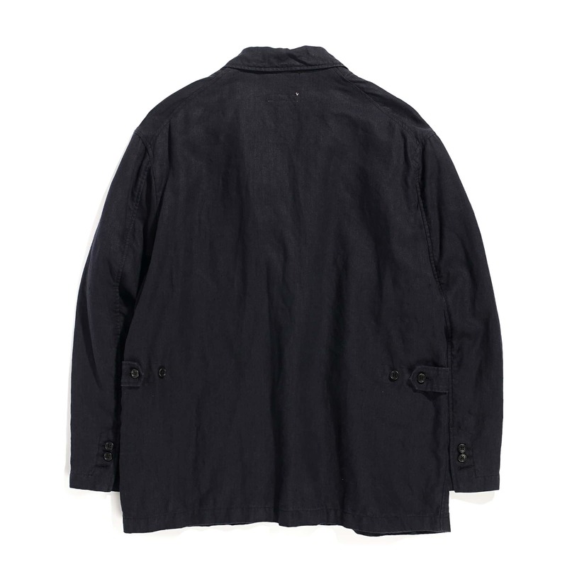 ジャケット・アウター Engineered Garments Loiter Jacket Linen Loiter Jacket in Beige Linen Glen Plaid – Blue Owl Workshop