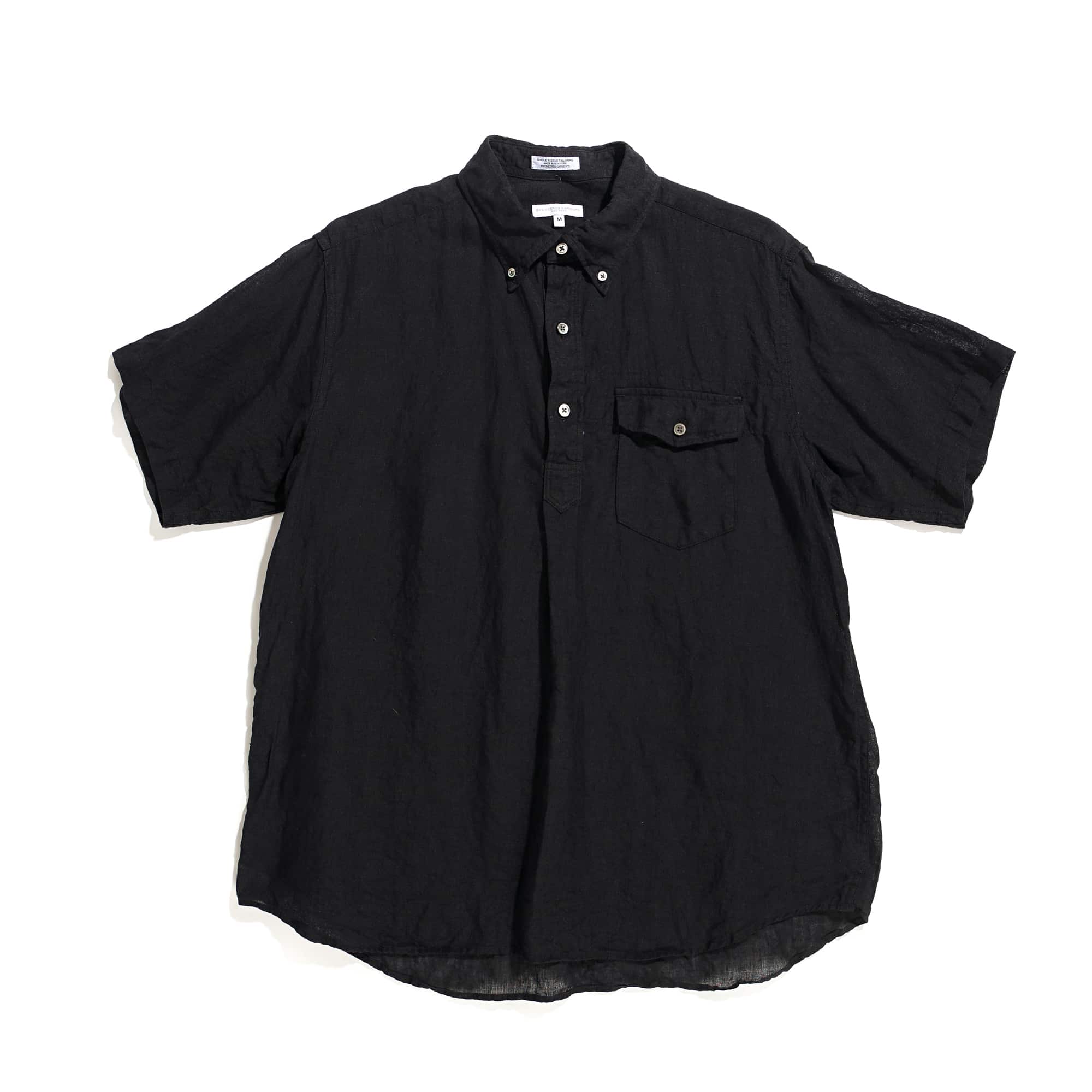 トップス EG Popover BD Shirt - Handkerchief Linen Engineered Garments Handkerchief Linen Popover BD Shirt - Black