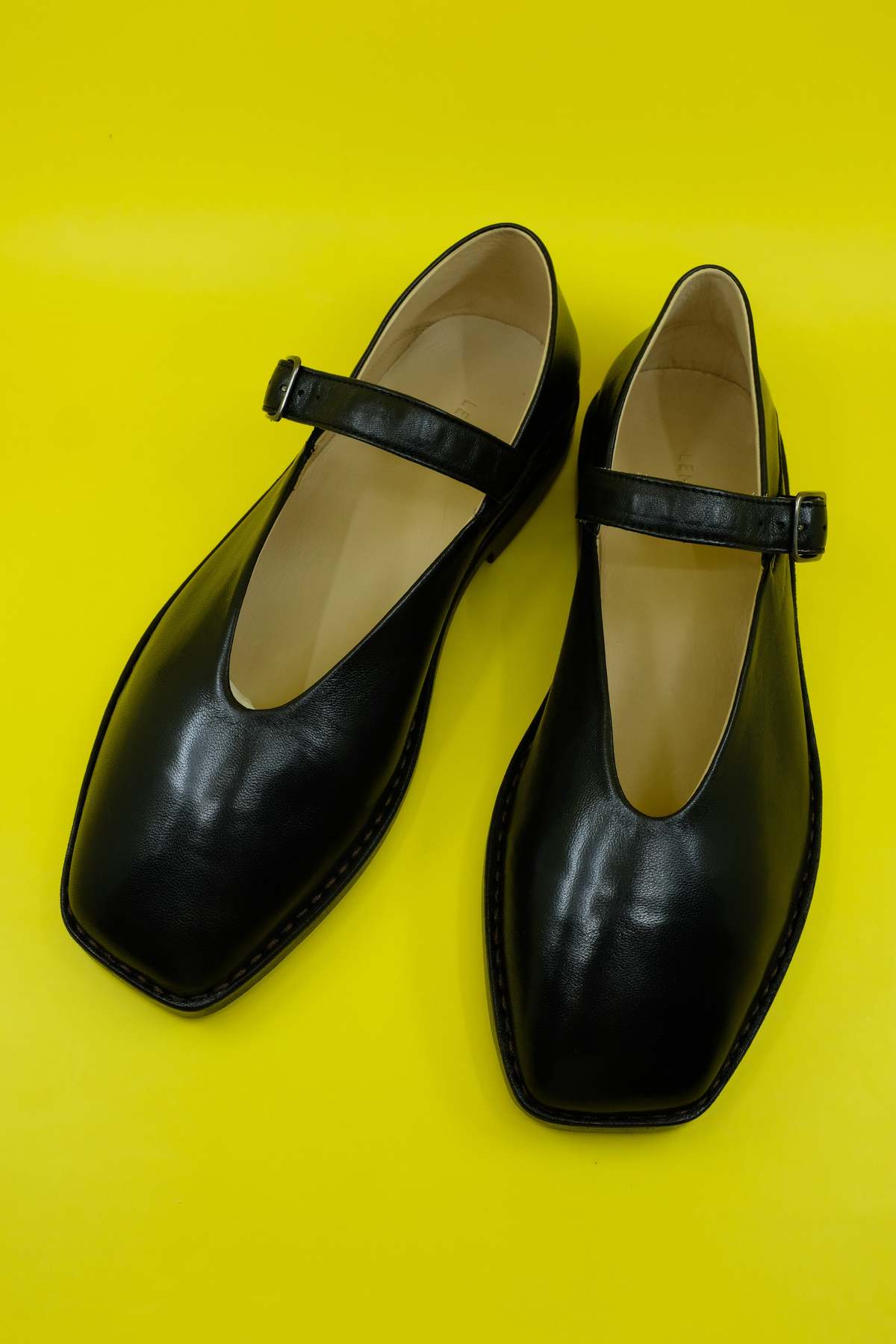 Lemaire Lamb Nappa Leather Ballerina Shoes Black Garmentory