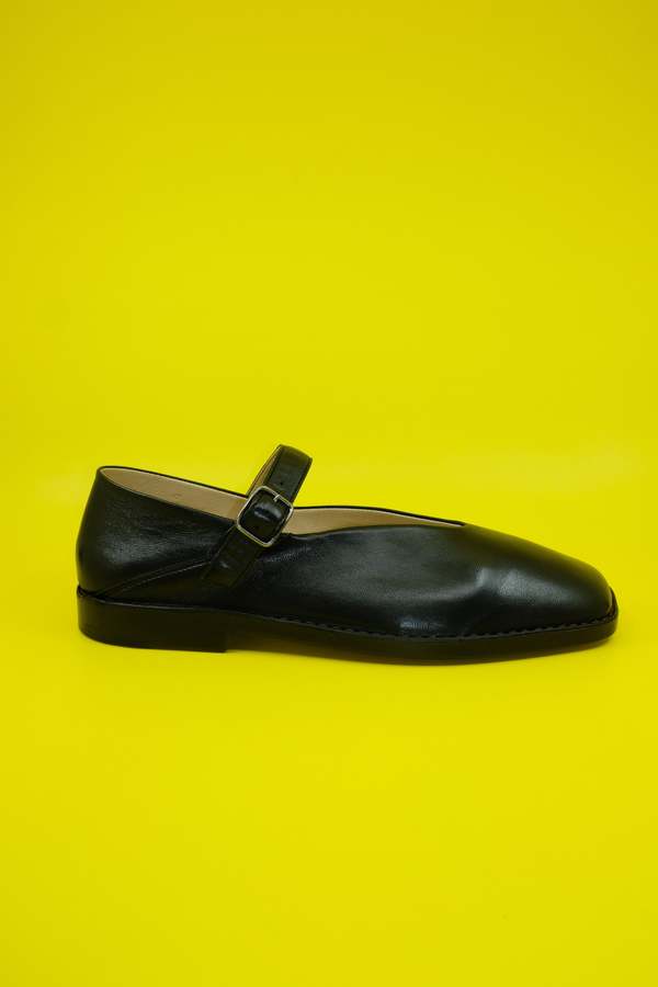 Lemaire Lamb Nappa Leather Ballerina Shoes - Black | Garmentory
