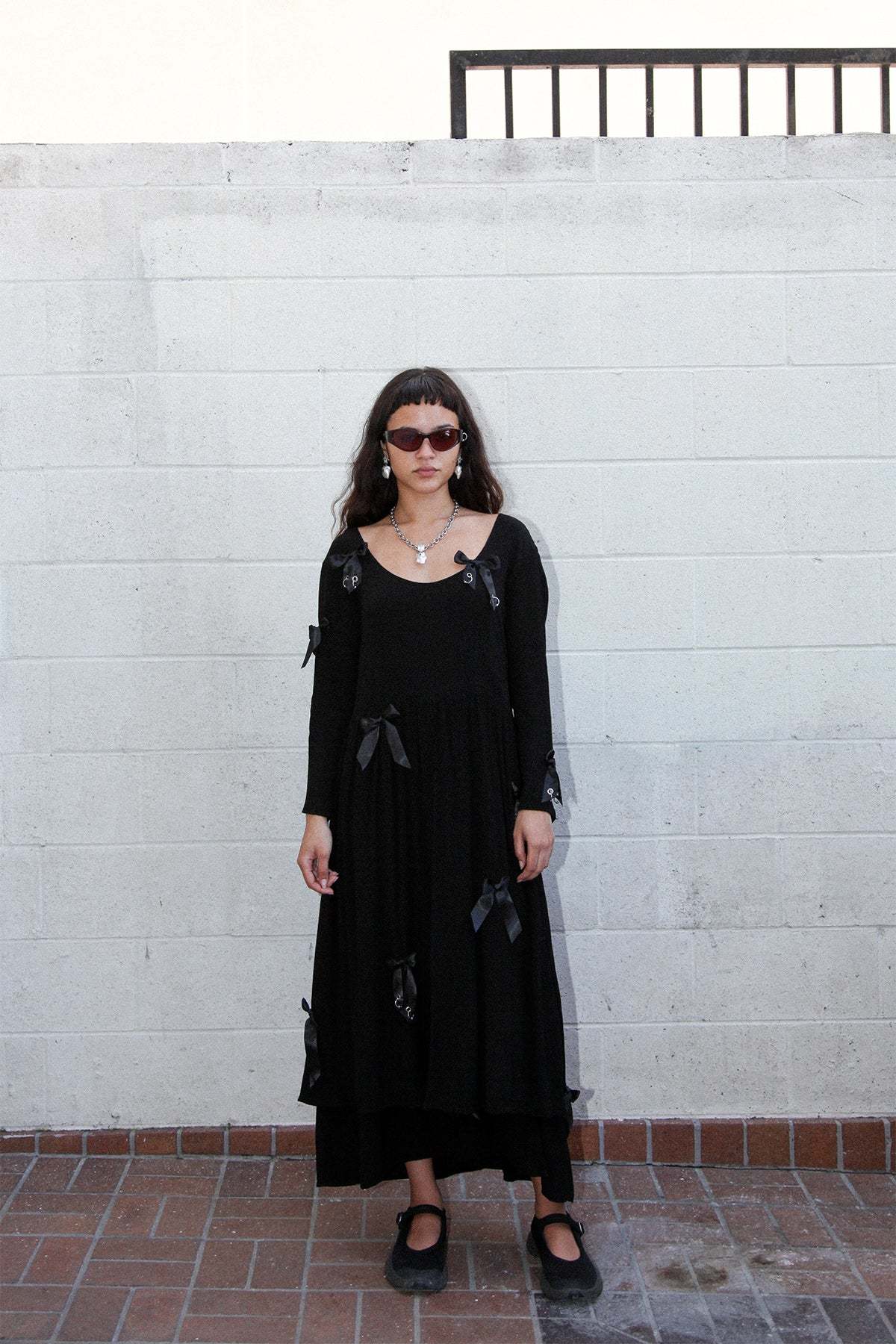 KkCo Pierced Swan Dress - Black - Image 2 of 7