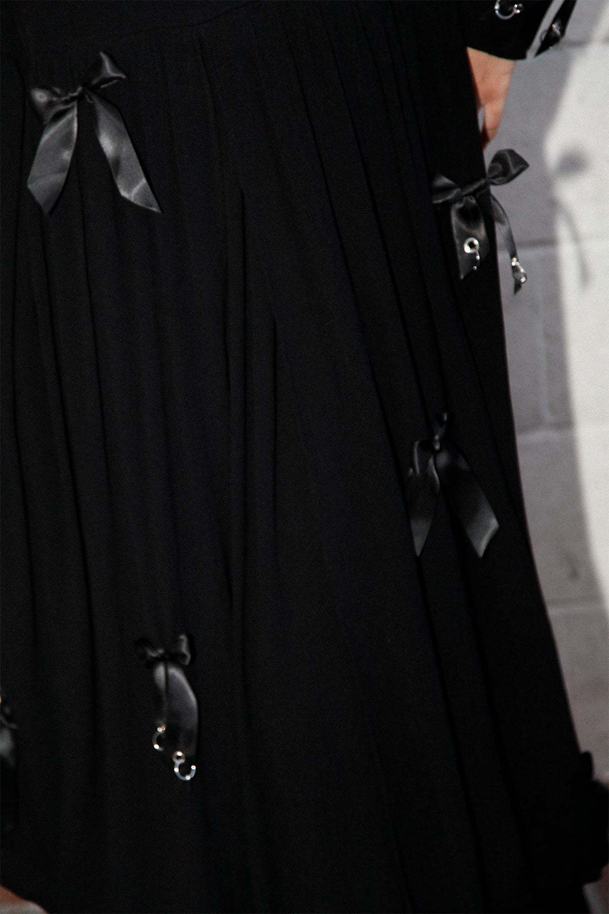 KkCo Pierced Swan Dress - Black - Image 3 of 7
