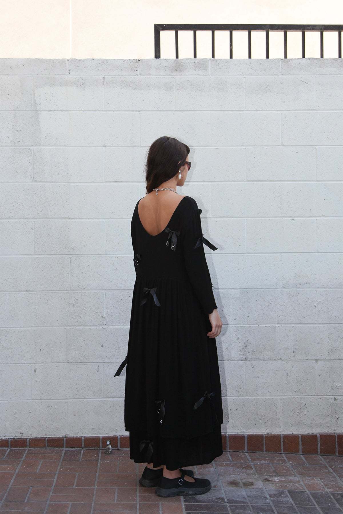 KkCo Pierced Swan Dress - Black - Image 5 of 7