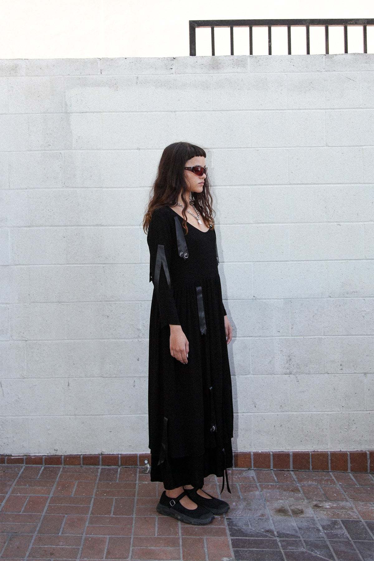 KkCo Pierced Swan Dress - Black - Image 7 of 7