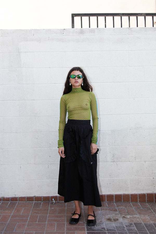 KkCo Split Turtleneck - Kiwi/Turquoise | Garmentory