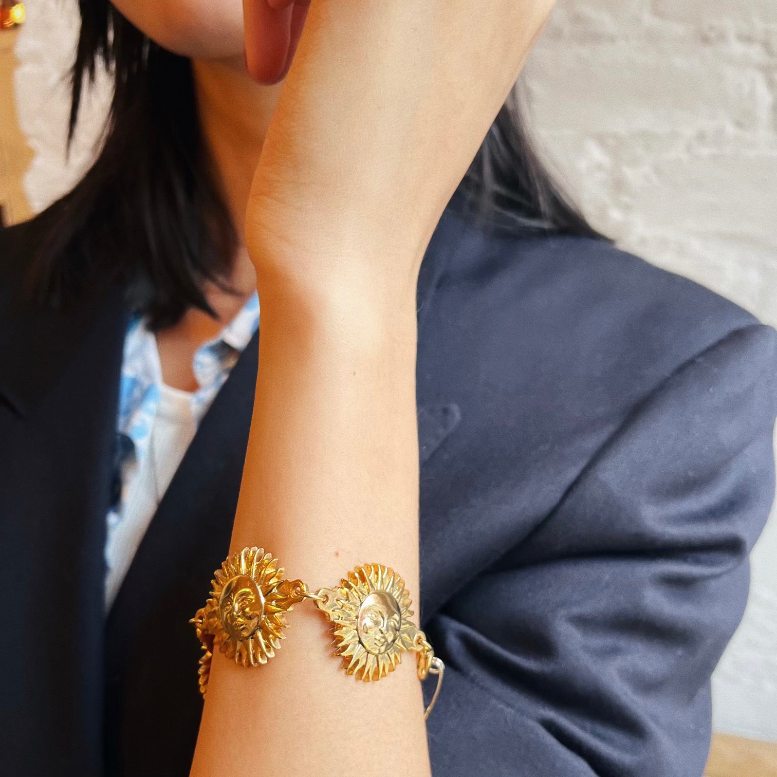 Gold Versace Versace Charm Bracelet Tribute Medusa Bracelet Gold