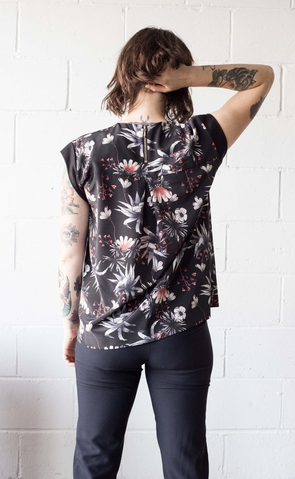 Body Bag Chelsea Top - Black Floral Body Bag Chelsea Top - Black Floral