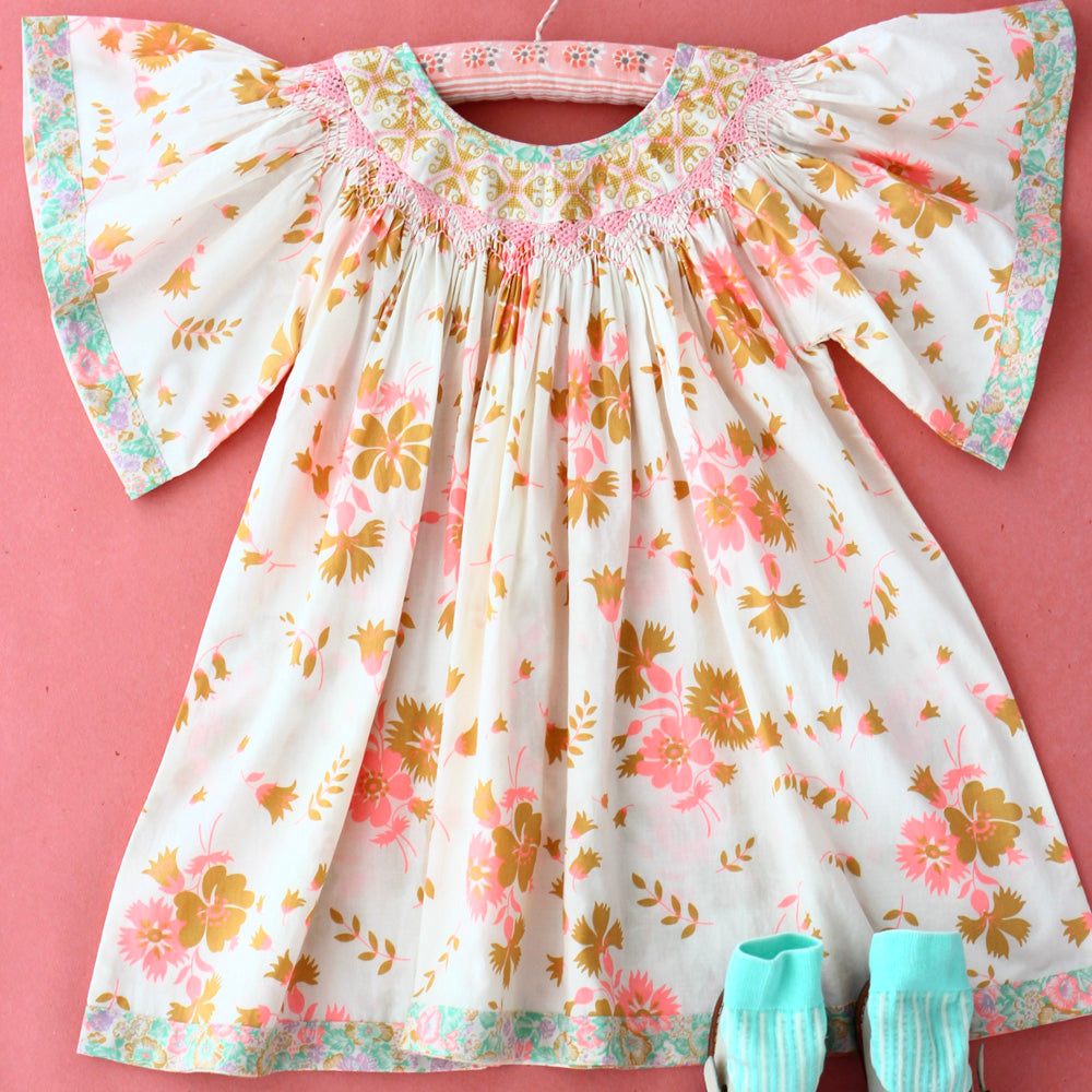 BONJOUR DIARY BUTTERFLY BLOUSE / IVORY FLOWER CORDUROY