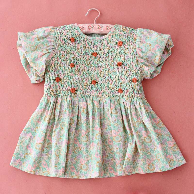 新品】Bonjour Smocked Blouse 4Y