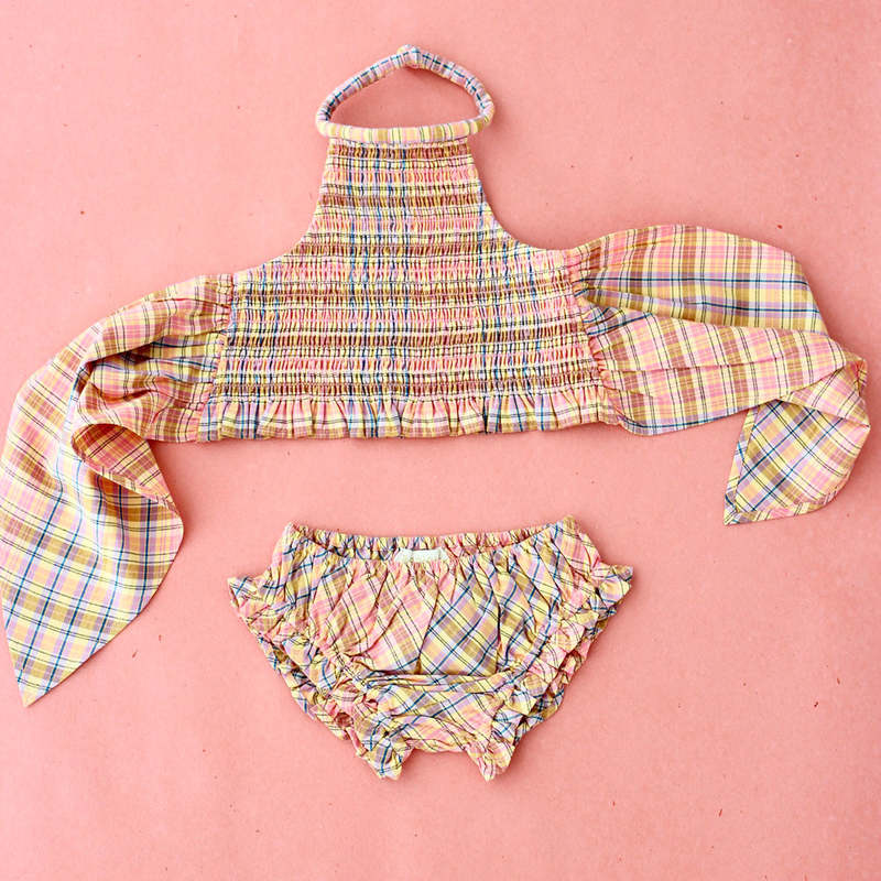 水着・水泳用品 Bonjour diary RAINBOW CHECK SWIM SUIT 8Y Bonjour diary RAINBOW CHECK SWIM SUIT 8Y