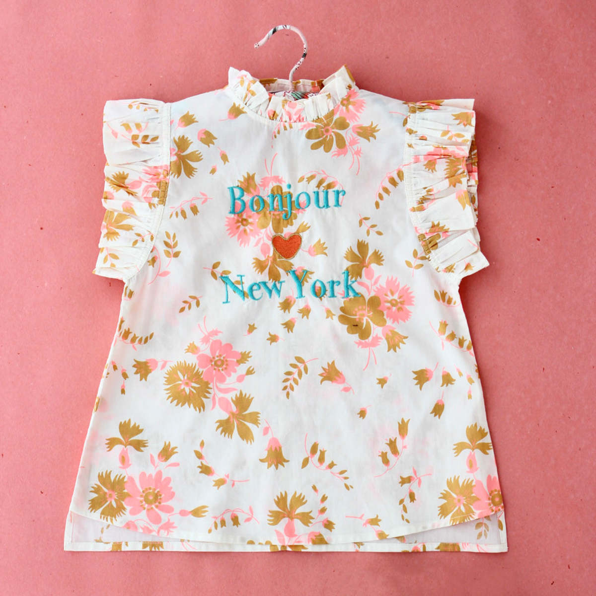 Kids Bonjour Top with Flounce - Bouquet Fluo - Image 1 of 3