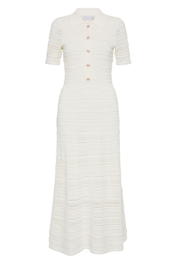 chinese dress ladies Celine Crochet Lace Tiered Boho Midi Dress main image 1