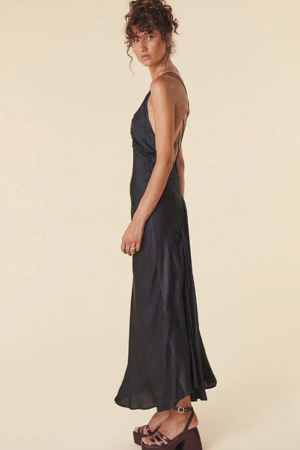 SPELL & THE GYPSY COLLECTIVE Boudoir Slip Dress - Noir | Garmentory