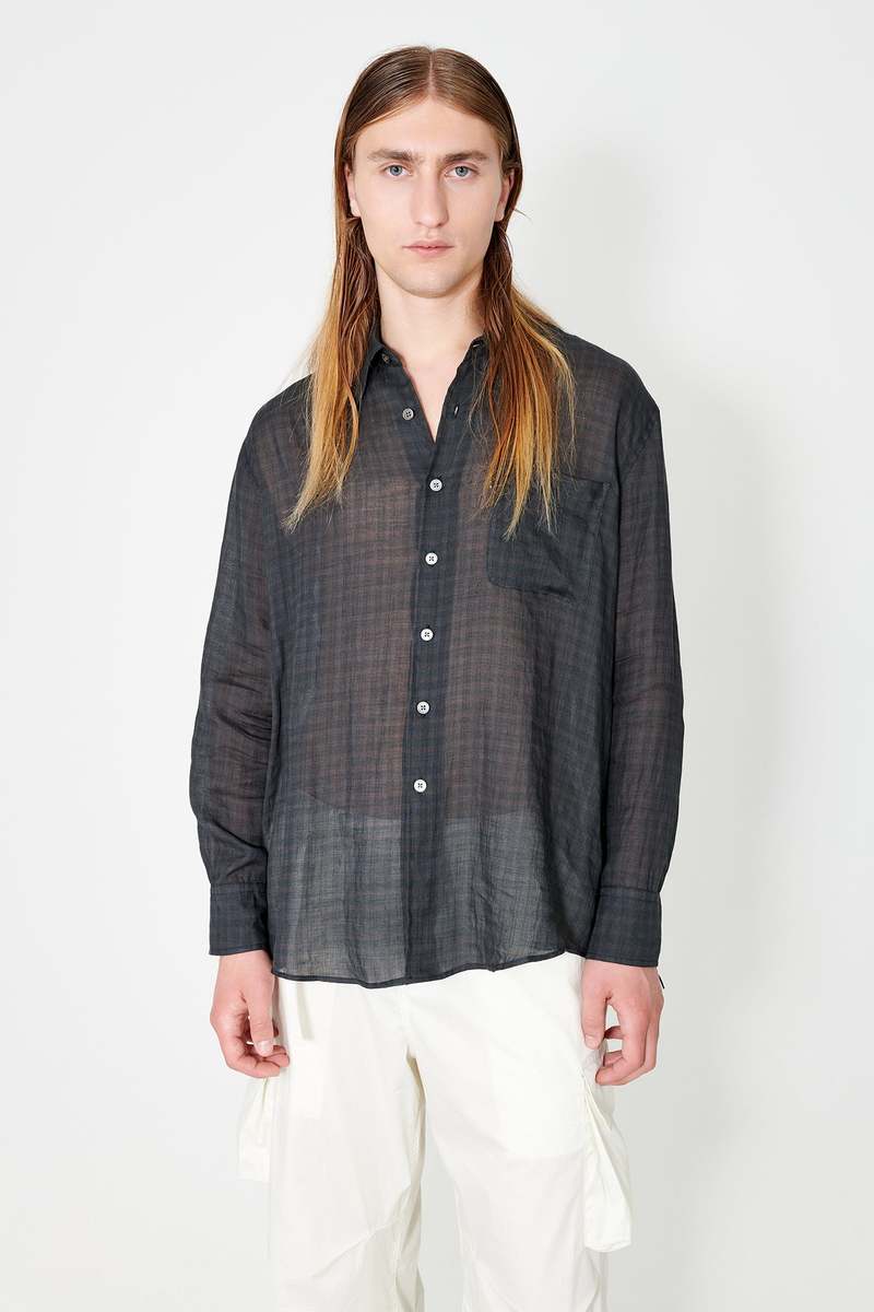 Our Legacy Above Check Print Shirt - Night Check | Garmentory