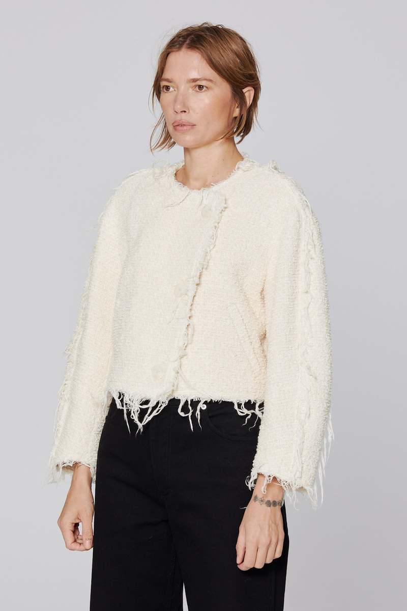ECKHAUS LATTA Boucle Blazer - Ecru