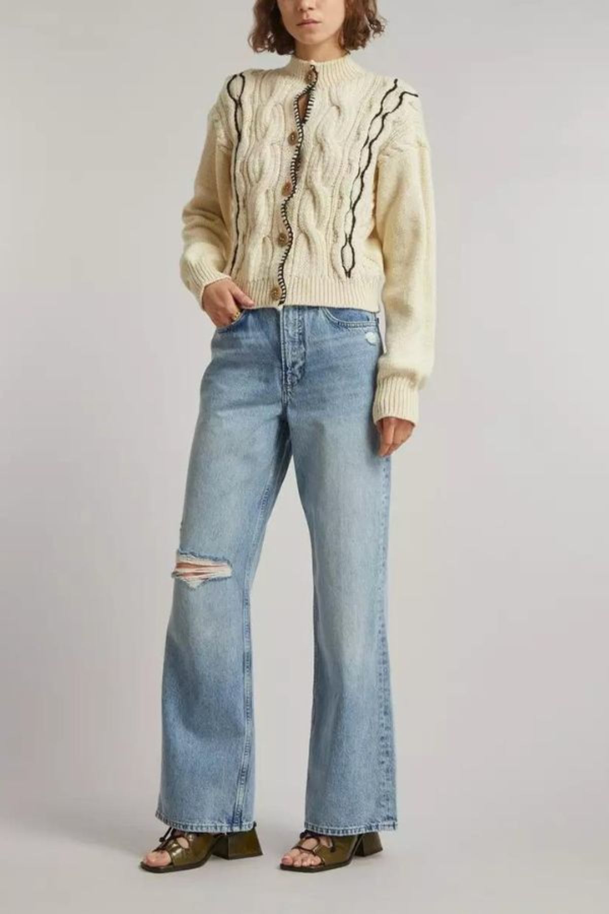 Tach Clothing Jackie Knit Cardigan Cream Garmentory