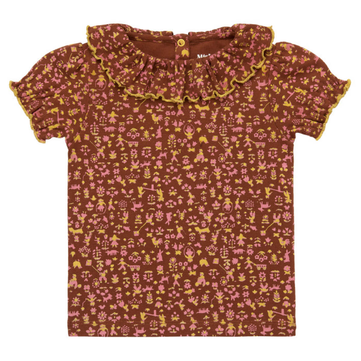 Kids Misha & Puff Balloon Sleeve Paloma T-Shirt - Cedar Brown 