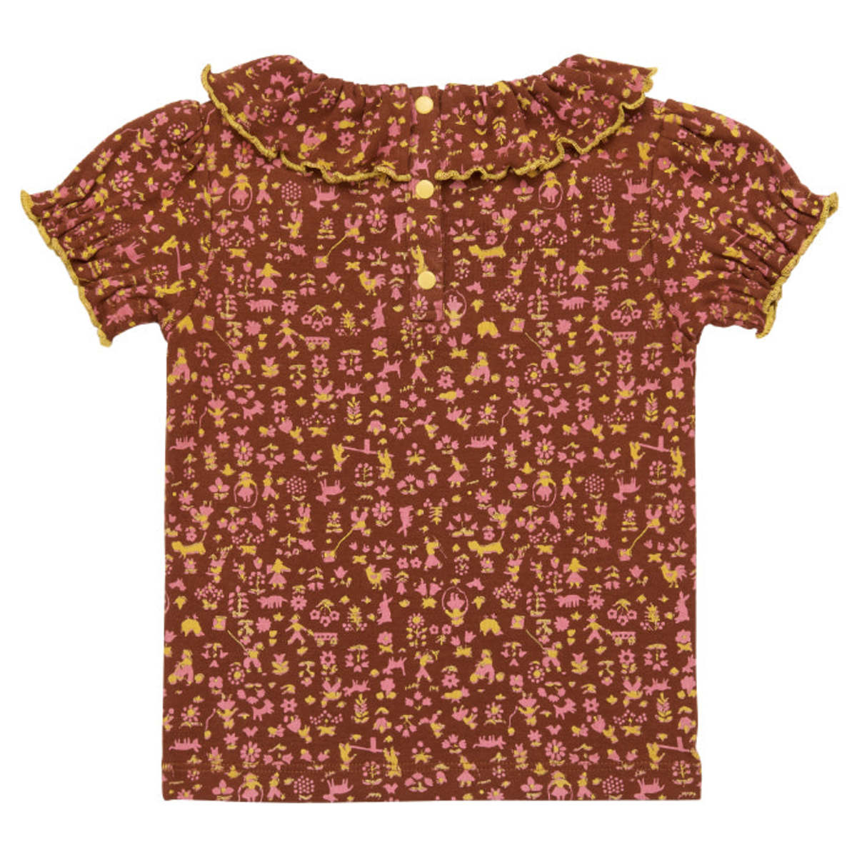 Kids Misha & Puff Balloon Sleeve Paloma T-Shirt - Cedar Brown 