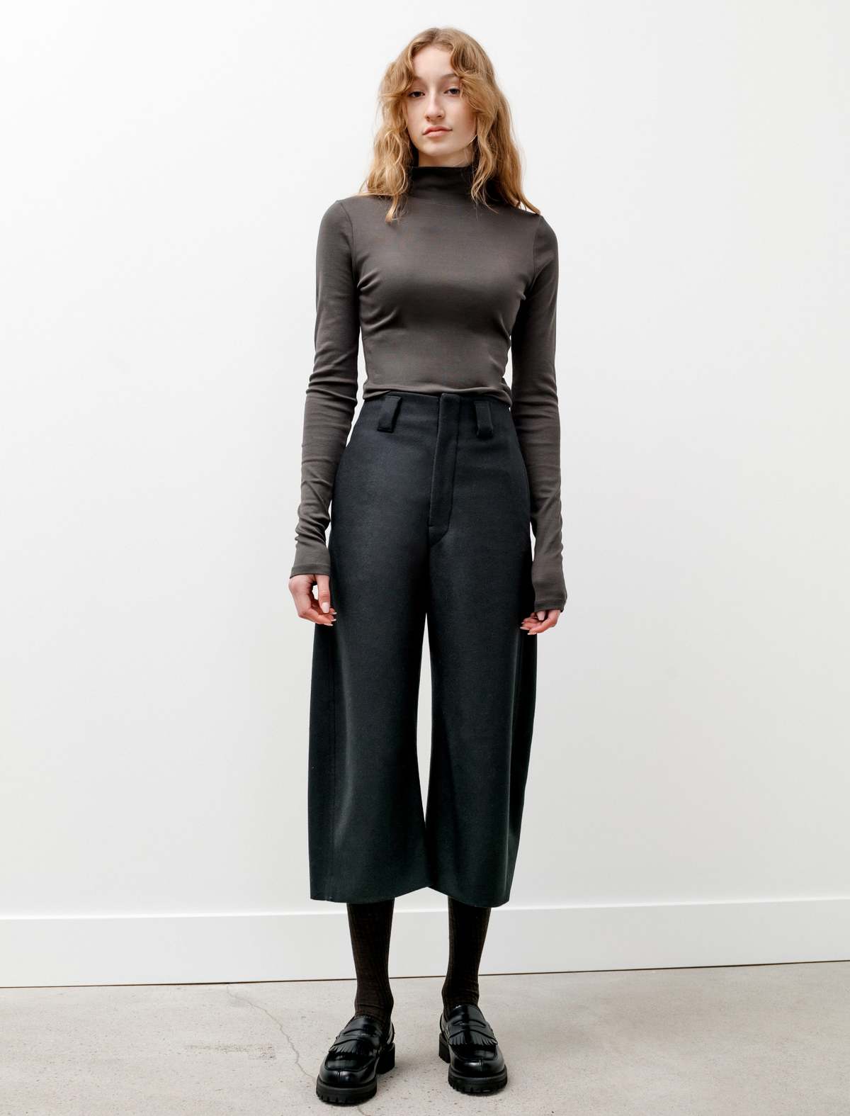 パンツ LEMAIRE 23ss ONE PLEAT PANTS SQUID INK Lemaire One Pleat Pants Squid Ink | Cultizm